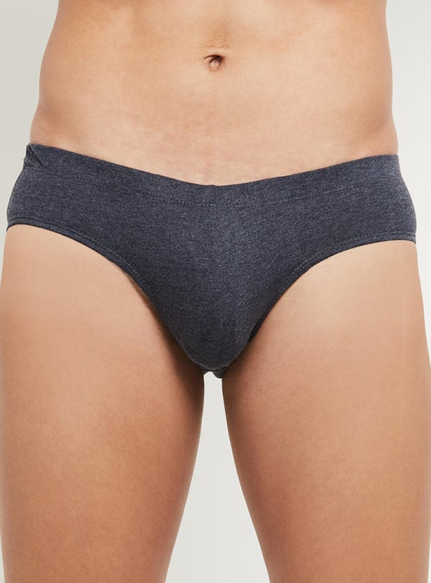 Men Solid Brief - Pack of 2