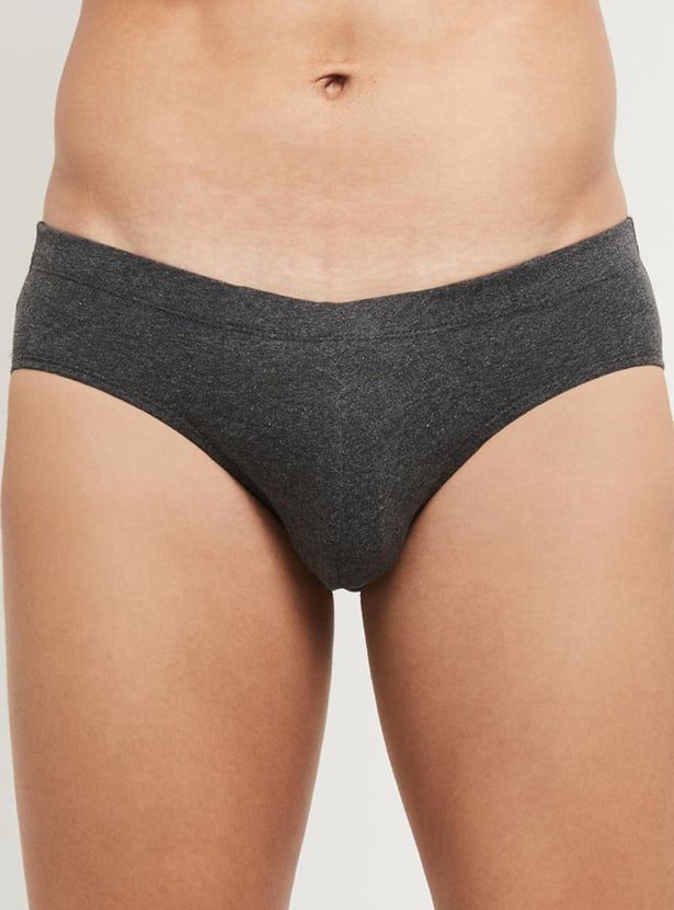 Men Solid Brief - Pack of 2