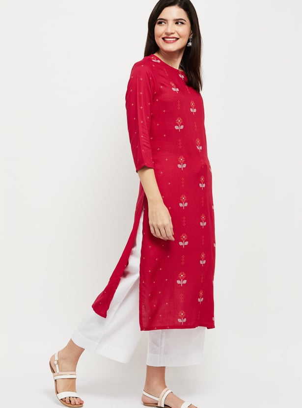 Women Printed Straight Kurta 