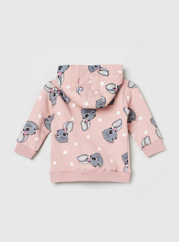MAX Girls Printed Hooded Sweatshirt
