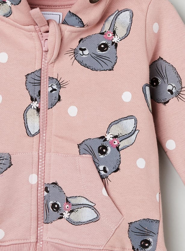 MAX Girls Printed Hooded Sweatshirt