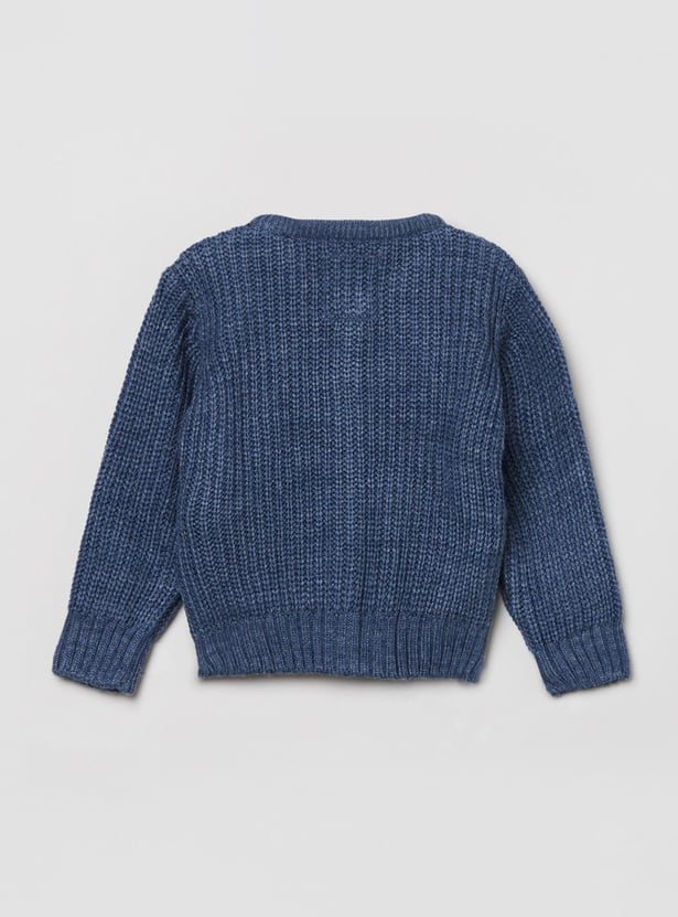 MAX Girls Embroidered Full Sleeves Sweater