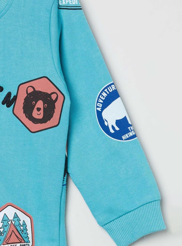 Boys Printed Crew Neck Sweatshirt