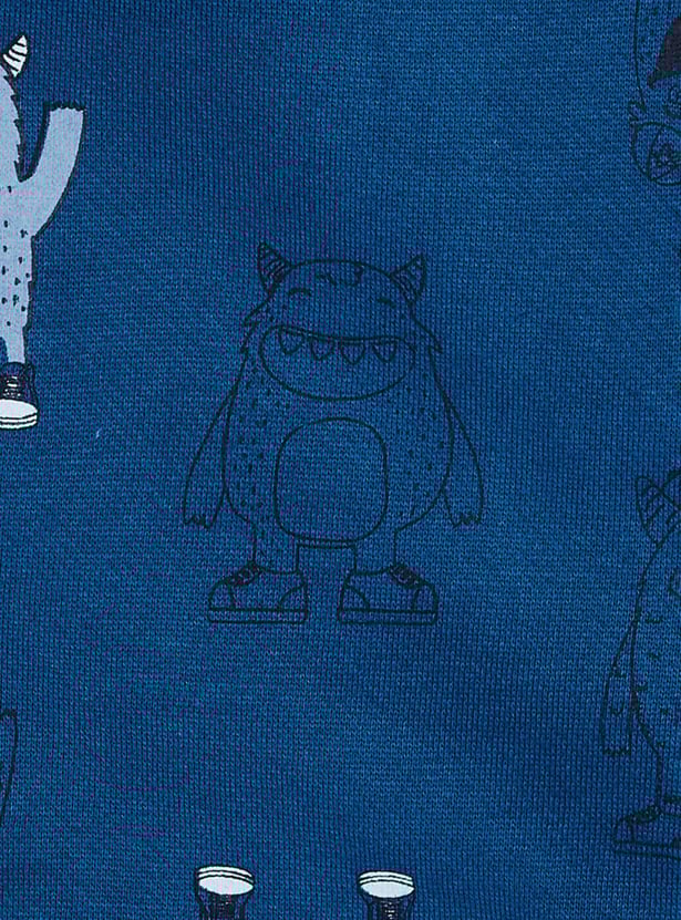 MAX Boys Printed Hooded Sweatshirt