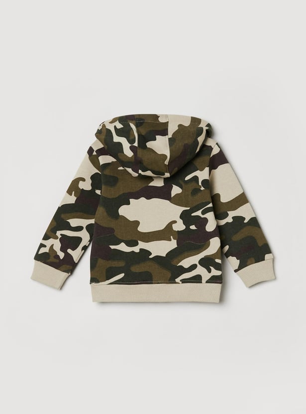 MAX Boys Printed Zip Closure Hoodie