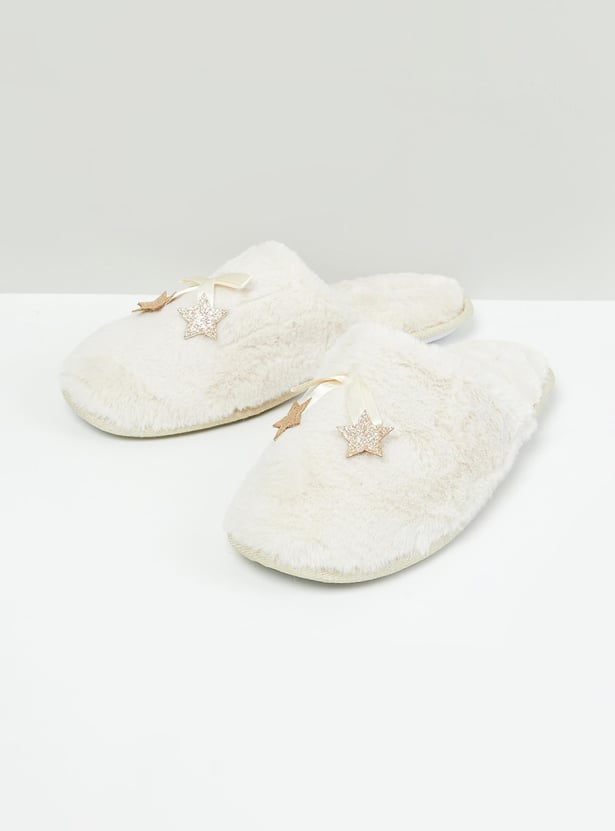 Women Star Applique Room Slippers