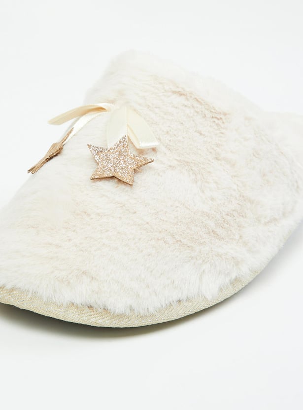 Women Star Applique Room Slippers