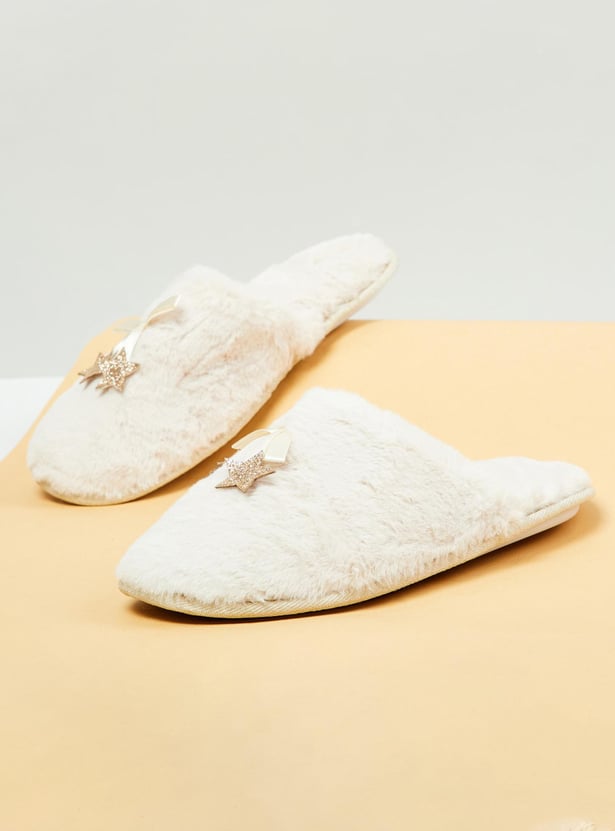 Women Star Applique Room Slippers