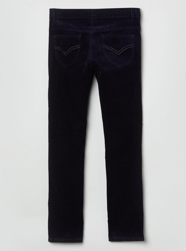 Girls Solid Slim Fit Jeans