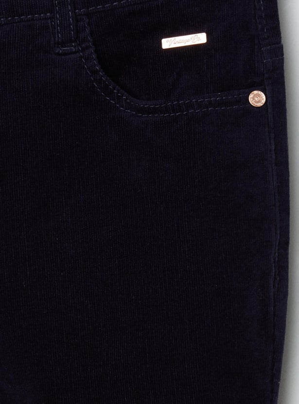 Girls Solid Slim Fit Jeans