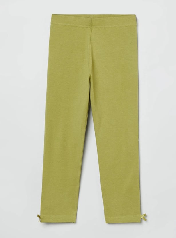 Girls Solid 3/4th Leggings