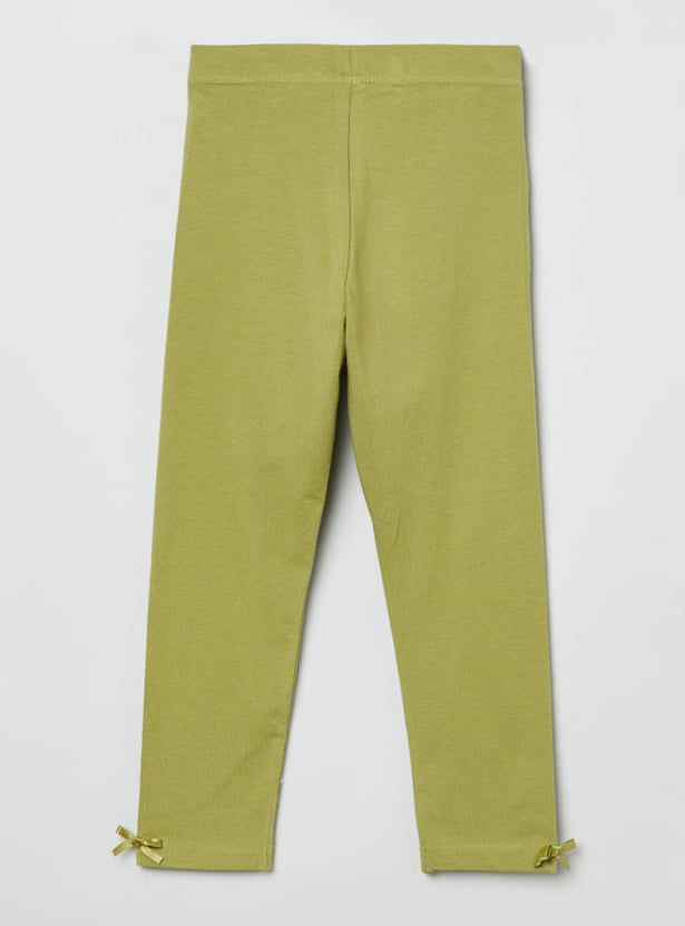 Girls Solid 3/4th Leggings