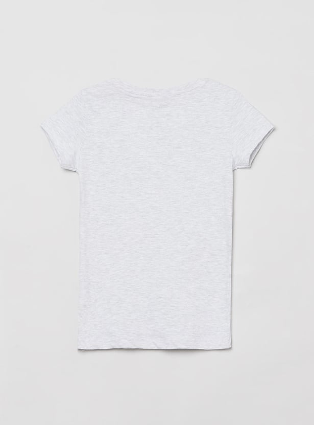 Girls Printed Round Neck T-shirt