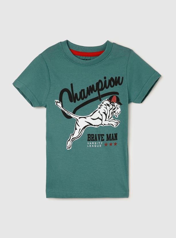 Boys Graphic Printed T-shirt - Pack of 5