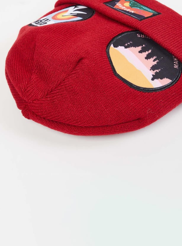 MAX Boys Applique Detail Beanie