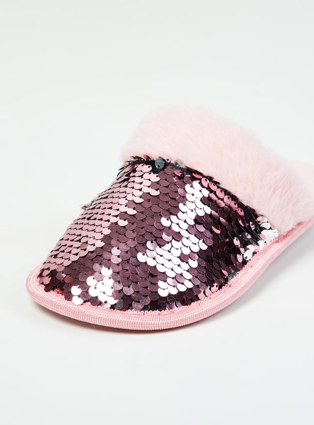 MAX Girls Embellished Bedroom Slippers