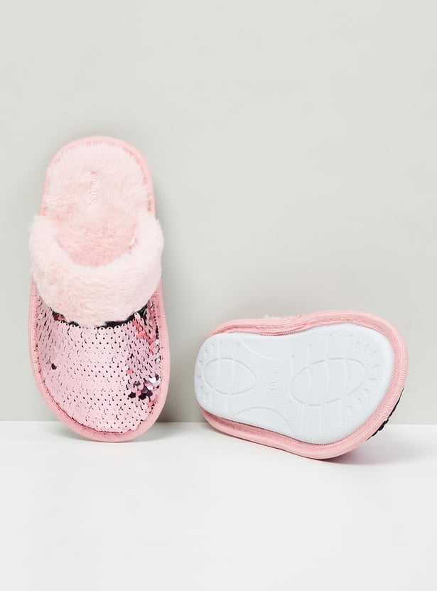 MAX Girls Embellished Bedroom Slippers