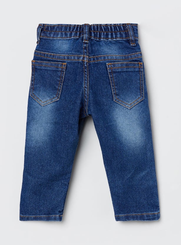MAX Boys Stonewashed Slim Fit Jeans