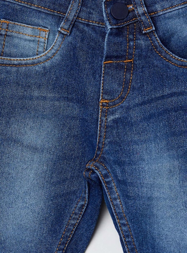 MAX Boys Stonewashed Slim Fit Jeans