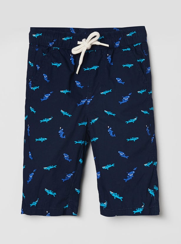 Boys Printed Woven Bermuda Shorts