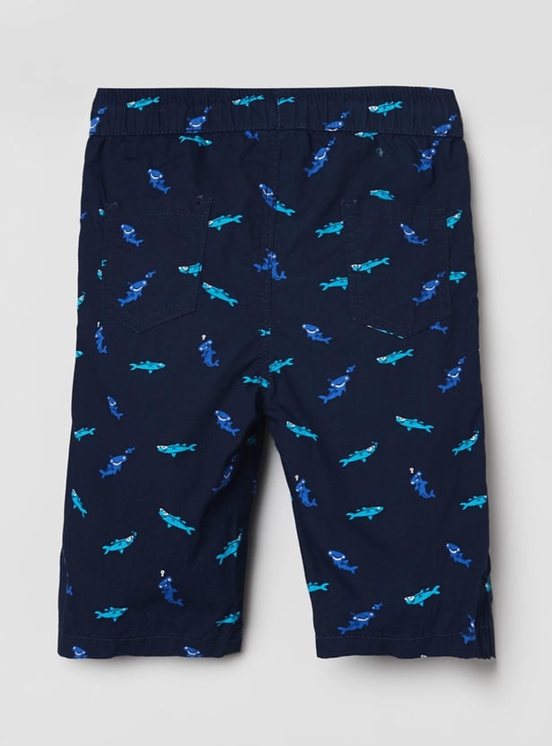 Boys Printed Woven Bermuda Shorts