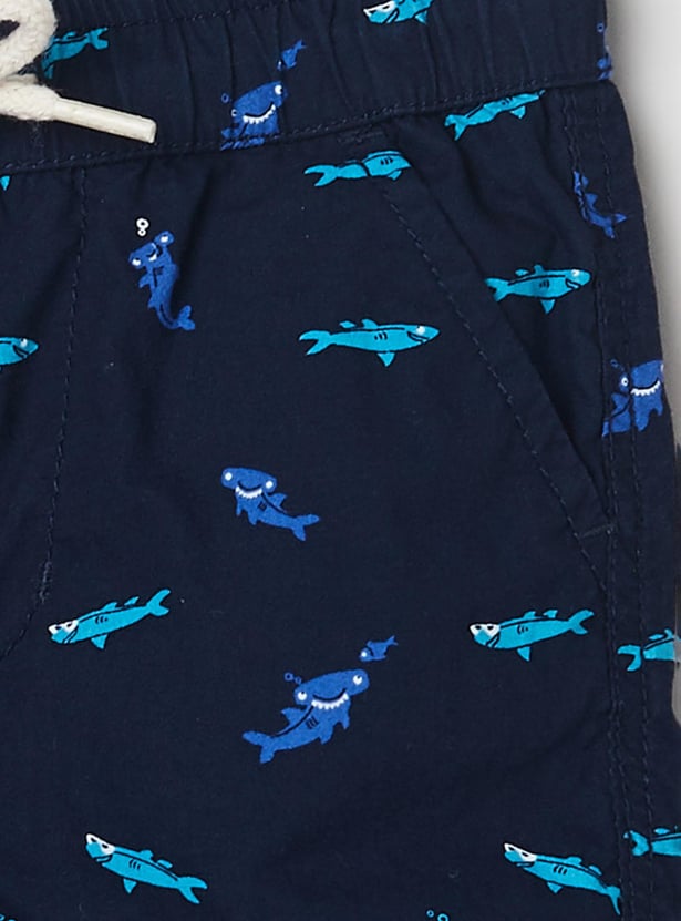 Boys Printed Woven Bermuda Shorts