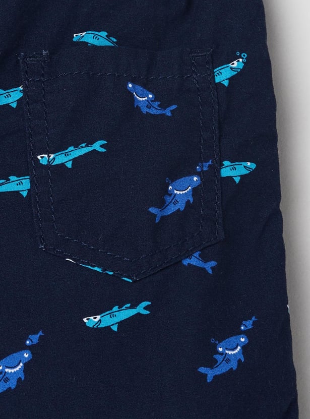 Boys Printed Woven Bermuda Shorts