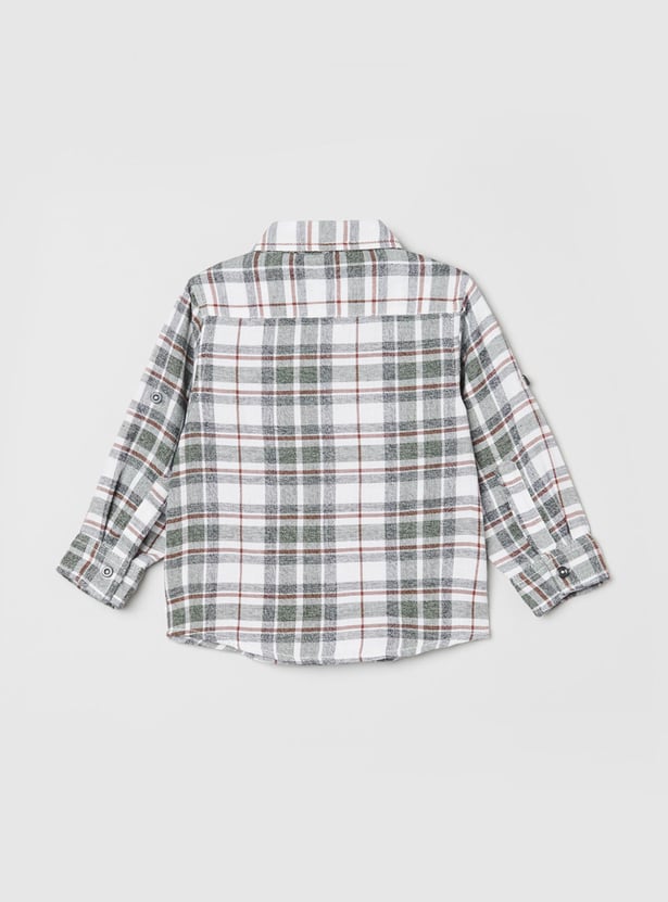 Boys Checked Regular Fit Shirt