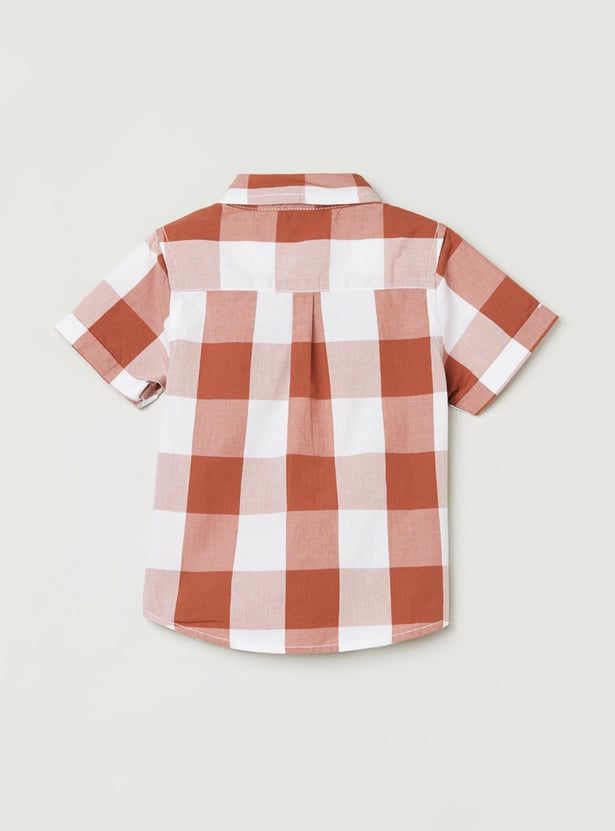 MAX Boys Checked Half Sleeves Casual Shirt