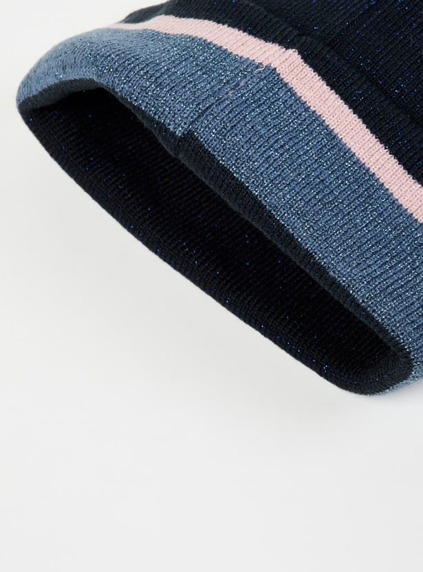 MAX Girls Colourblocked Beanie Cap