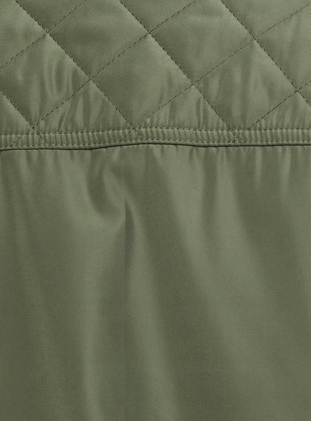 Men Solid Biker Jacket