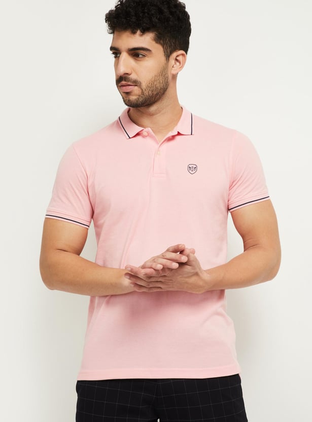 Men Solid Slim Fit Polo