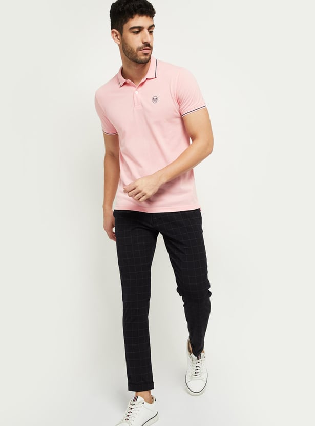 Men Solid Slim Fit Polo
