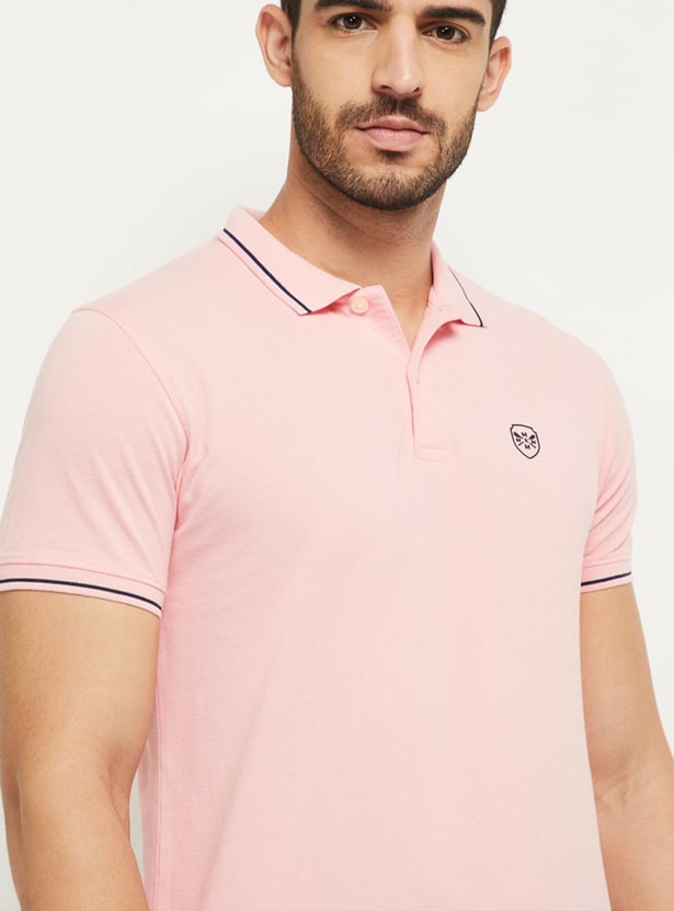 Men Solid Slim Fit Polo