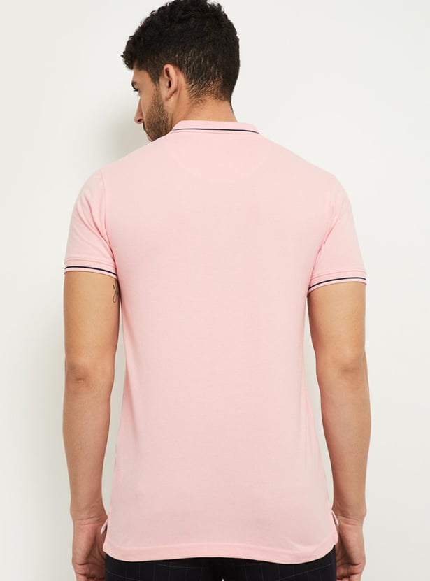 Men Solid Slim Fit Polo