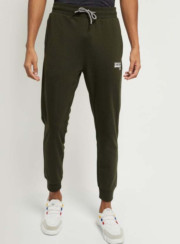 Men Cotton Solid Elasticated Joggers