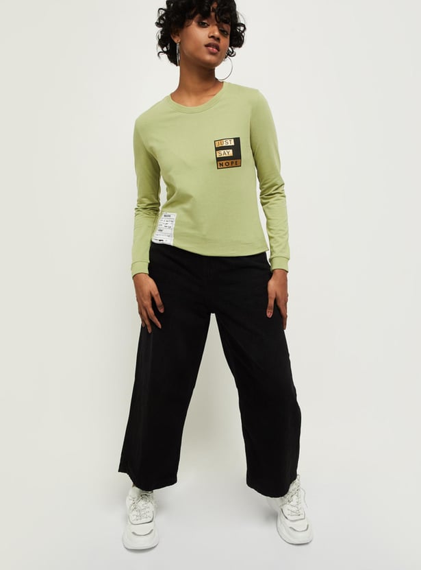 Women Printed Full Sleeves Sweatshirt