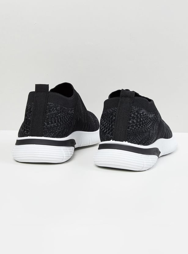 MAX Men Textured Sock-Knit Shoes
