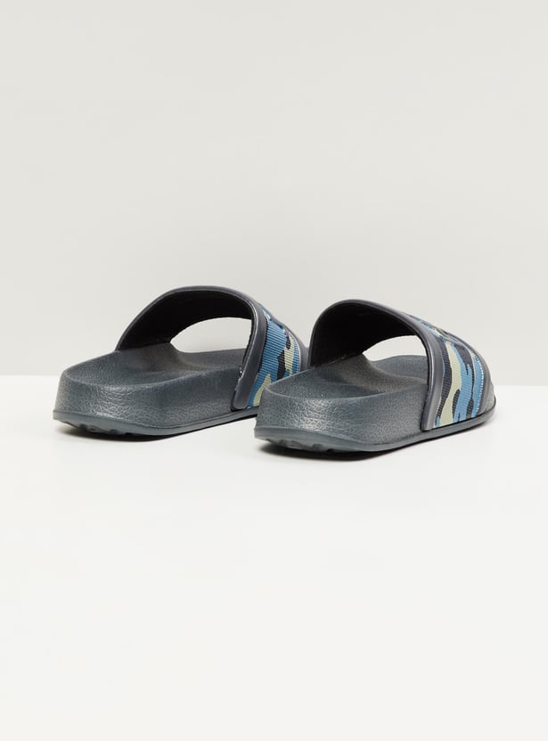 Boys Camouflage Printed Sliders 