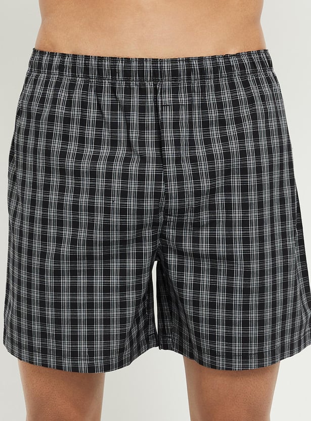 Men Checked Boxer - Pack of 2