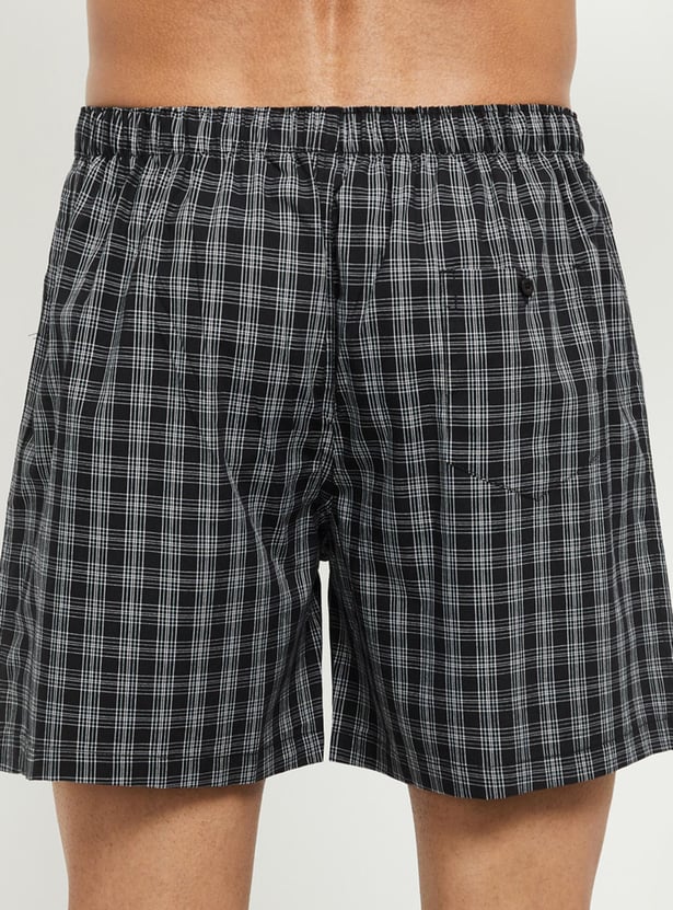 Men Checked Boxer - Pack of 2