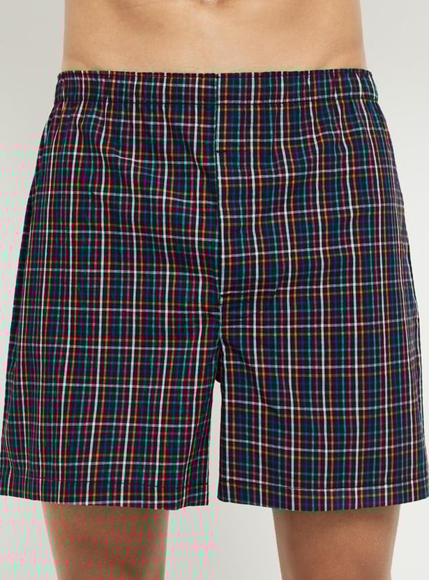 Men Checked Boxer - Pack of 2