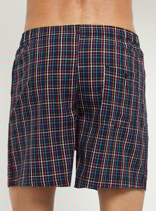 Men Checked Boxer - Pack of 2