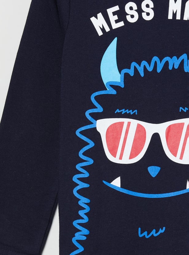 Boys Printed Crew Neck T-shirt