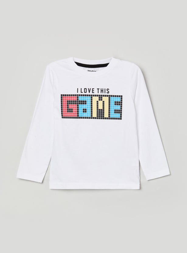 Boys Printed Crew Neck T-shirt