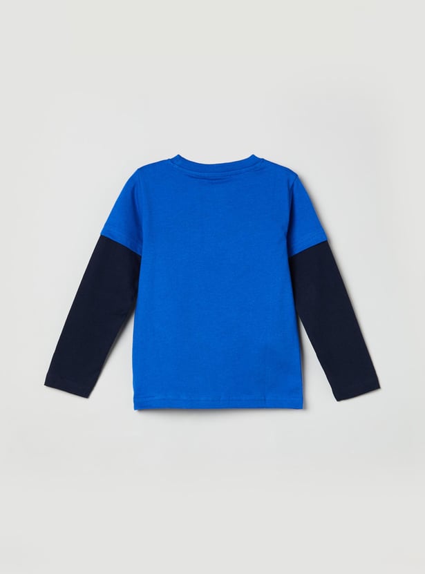 Boys Printed Crew Neck T-shirt