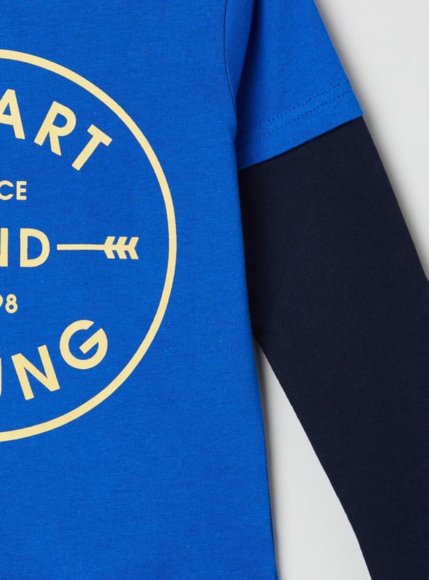 Boys Printed Crew Neck T-shirt