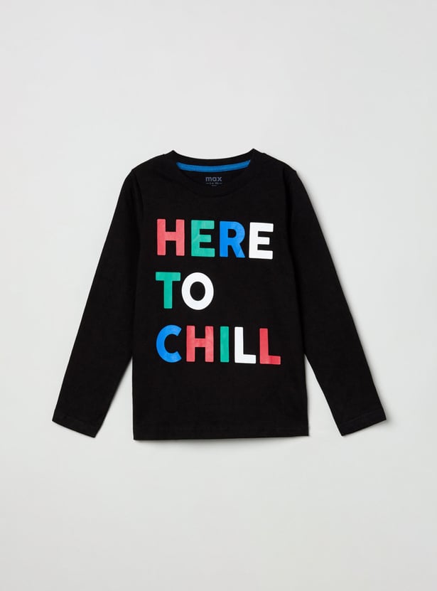 Boys Printed Crew Neck T-shirt