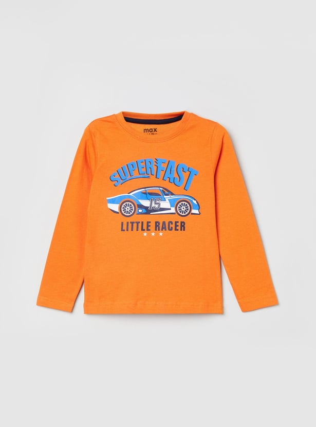 Boys Printed Crew Neck T-shirt