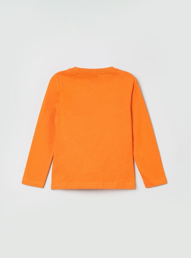 Boys Printed Crew Neck T-shirt